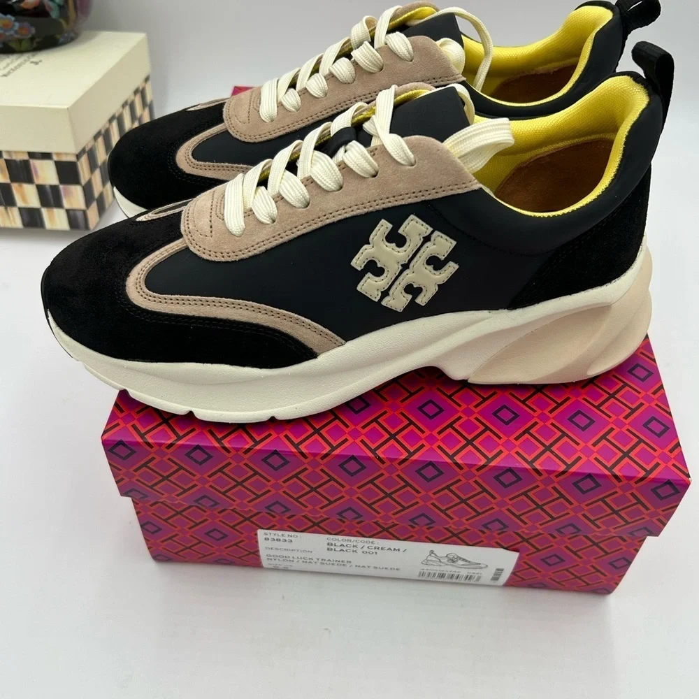 Women's Tory Burch good luck trainer sneakers size 9.5